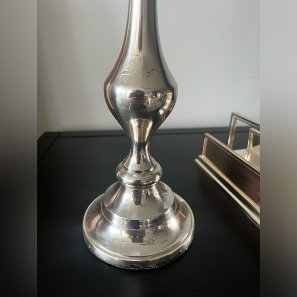 Metal Pottery Barn Bundle (Mail Organizer , Clock , Candle Holder ) - Picture 9 of 11